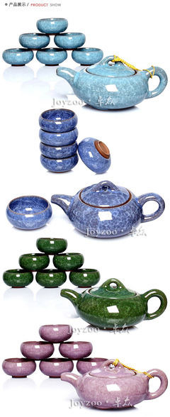 供应高品质冰裂茶具套装——台湾紫砂与陶瓷工艺的完美融合